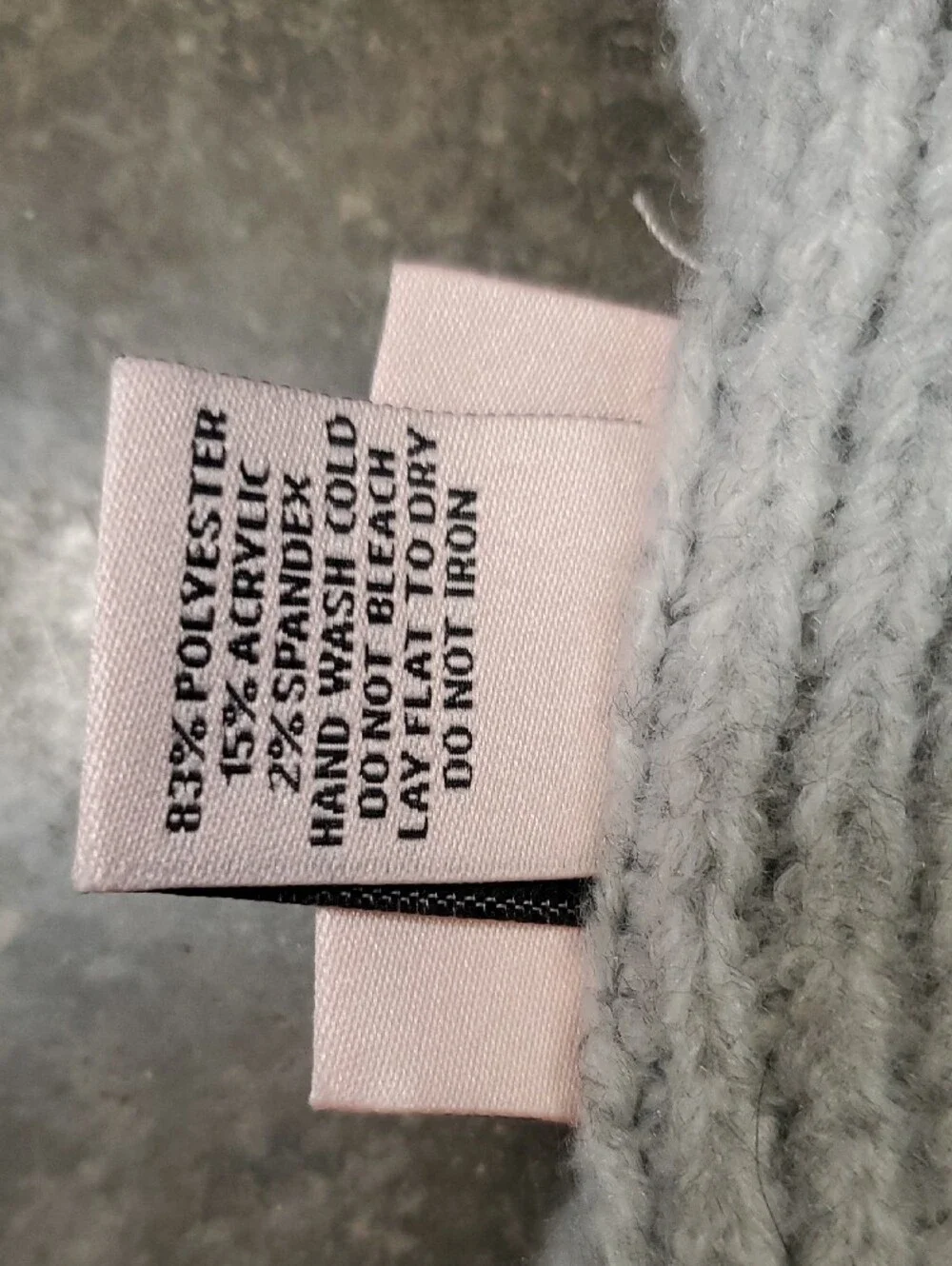 Juicy Couture Cozy Soft Light Gray Ribbed Knit Scarf